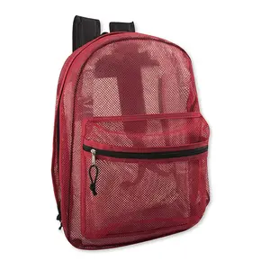 Netted yürüyüş kamp Mesh sırt çantası hafif Net tasarım seyahat sırt çantası örgü açık nefes sırt çantası seyahat için havalandırmalı