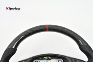 YTcarbon pour GLA45 X156 <span class=keywords><strong>AMG</strong></span> personnalisé tout <span class=keywords><strong>nouveau</strong></span> Style de course véritable <span class=keywords><strong>volant</strong></span> en Fiber de carbone - Product Image 4