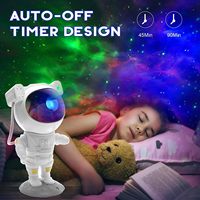 Lampe de projection d'étoiles, de galaxies et de nébuleuses pour chambre à coucher, luminosité réglable, design astronaute