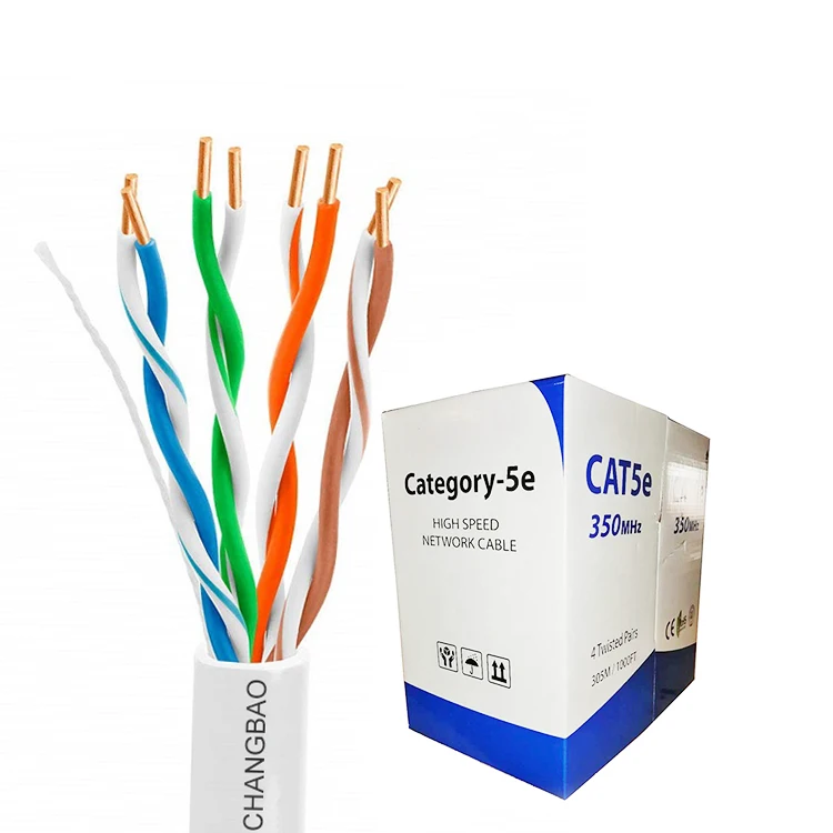 Changbao Manufacture category cat5e cable Network Ethernet cable 4Pair 24awg cable utp cat 5e