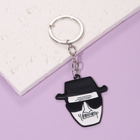 Nuevo Llavero de Aleación de Zinc con Retrato de Heisenberg de la Serie de TV Estadounidense Breaking Bad, Colgante Decorativo de Personaje, Resistente al Agua