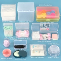 Boîte de rangement pour outils à ongles en plastique de qualité alimentaire SUNSHING, boîte à cotons-tiges, support pour éponge de maquillage, conteneur pour cotons-tiges, boîte de beauté de voyage