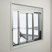 Ventanas de Aluminio NFRC con Mosquitera y Cortinas, Aislamiento Térmico, Diseño Moderno para Baño y Cocina