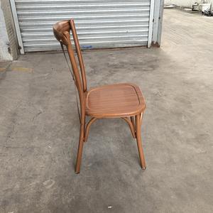 Offres Spéciales Bon marché <span class=keywords><strong>Location</strong></span> d'événement de mariage Chaise à dossier croisé en grain de bois Cahir - Product Image 6