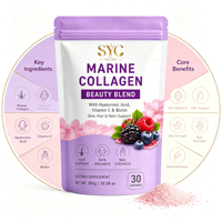 Collagène marin OEM ODM, acide hyaluronique, vitamine C, biotine en poudre 300g, étiquette privée, prix d'usine, vente en gros