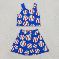 RTS Boutique Enfants Vêtements Balles Imprimer Jupes Shorts Filles Été Yoga Vêtements Soeurs Porter