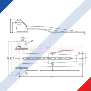 Truck Rear Door Hinge Commercial Vehicle Van Truck Body Rear Door Stainless Steel Hinge