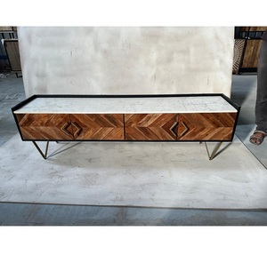 Gabinete de TV retráctil de madera templada con cajones para venta al por mayor, producto de calidad superior de la India - Product Image 1