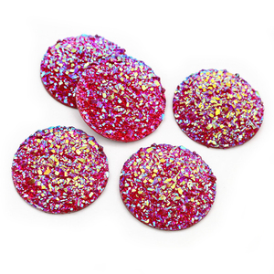 Neue Mode 10 teile/los 20mm 25mm Mischfarben Natural Ore Style Flatback Harz Cabochons für Armband Ohrringe Zubehör - Product Image 4
