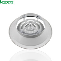 Diffuseur d'air rond 6 8 10 pouces Aluminium Plafond Climatiseur Ventilation Registres Grilles