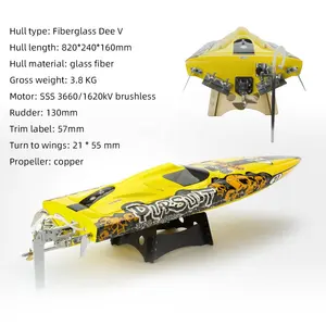 TFL Model Boat 1106 Electric Remote Control Glass Fiber Hull Integrated Shaft Mouse Tail Anti-Topple RC Boat Ship toys