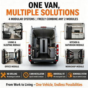 Sistema de Conversión Modular para Campervan, Tipo Cubo, Económico, Deslizable, para un Estilo de Vida Nomádico - Product Image 2