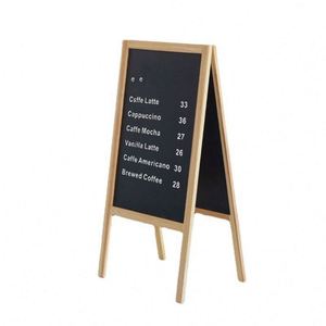 Panneau publicitaire de trottoir en bois, grand tableau noir pliable, support de tableau noir sur mesure pour restaurants et mariages - Product Image 1