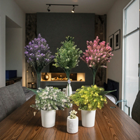 Plante artificielle colorée de haute qualité Bouquet élégant de fleurs et de feuilles artificielles pour les décorations de mariage de Thanksgiving
