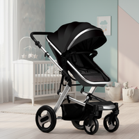Poussette pliable en lin vert et aluminium pour enfants de 6 mois à 3 ans, chariot à pousser/tirer pour bébé, capacité de charge de 20 kg
