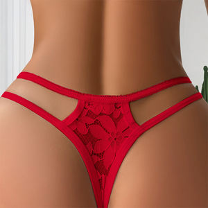 <span class=keywords><strong>Perizoma</strong></span> in Pizzo Traspirante, Intimo <span class=keywords><strong>Sexy</strong></span> da Donna <span class=keywords><strong>con</strong></span> Ricamo in Pizzo, G-string <span class=keywords><strong>con</strong></span> Catena, Slip Trasparenti e Confortevoli - Product Image 3