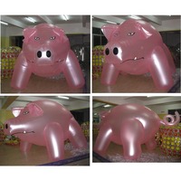 Modèle publicitaire de cochon gonflable en PVC noir Beile pour la décoration d'exposition en plein air