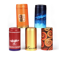 Capsules thermorétractables imprimables de qualité alimentaire, inviolables, en aluminium, pour bouteilles de vin, whisky, rhum, vodka et spiritueux