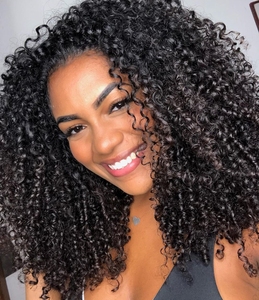 Perruque Lace Front 13x4 en Cheveux Humains Brésiliens Longs WXJ, Style Bouclé Long, Cheveux Remy Transparents, pour Femmes Noires - Product Image 6