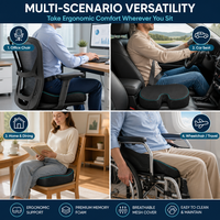 Coussin de siège ergonomique en mousse à mémoire de forme FENGYU pour soulager les douleurs au coccyx, la sciatique et les douleurs lombaires, pour chaise de bureau et utilisation en voiture
