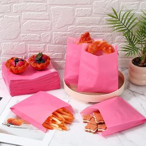 Sacchetto per Patatine Fritte Personalizzato con Logo Stampato, Carta Antigrasso Rosa per Ristoranti Fast Food - Product Image 4