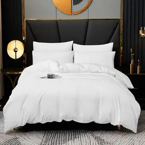 Set trapunta in cotone personalizzato bianco per Hotel set piumino king size queen size set piumino all'ingrosso biancheria da letto