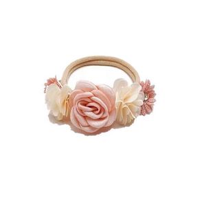 4 pièces/1 pièce – Bandeau de tête pour enfants, motif fleur de perle, haute élasticité, fleur artificielle, <span class=keywords><strong>mignon</strong></span>, pour photographie de bébé, voyage - Product Image 2