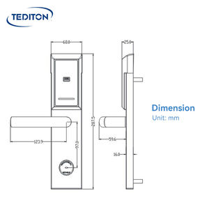 נייד מלון מנעול דלת rfid כרטיס 304 SUS אינטליגנטי דיגיטלי מלון מנעול דלת - Product Image 4