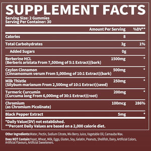 Etichette Private all'ingrosso 97% integratore sanitario berberina HCL con Ceylon cannella senza zucchero berberina - Product Image 2