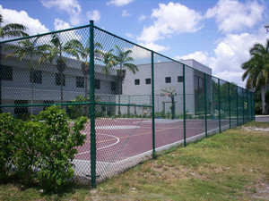 Clôture de stade en PVC galvanisé, écologique, facile à assembler, filet de <span class=keywords><strong>cage</strong></span> de football avec mailles en forme de diamant pour une utilisation sur les terrains de football de <span class=keywords><strong>jardin</strong></span> - Product Image 6