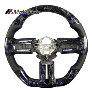 Volante Personalizado de Fibra de Carbono Forjado Azul, Mejora Interior para Ford Mustang 2015-2023 GT GT350 GT500 Coupé Convertible S550 - Product Image 1