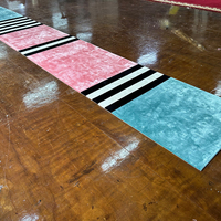 High Quality Handmade Bamboo Silk Carpet Runner Pink Lobby Rugs