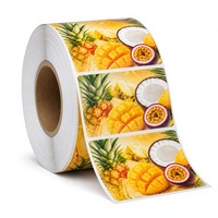 Étiquettes de bouteilles imperméables personnalisées, autocollants pour jus de fruits tropicaux, impression numérique UV, autocollants adhésifs pour l'emballage des boissons