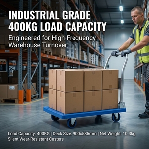 Customizable Four Wheel Folding Platform <b>Trolley</b> 400kg High Load Bearing Portable Hand Push <b>Cart</b> - Product Image 4