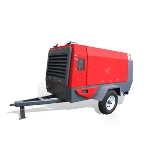 Industrial Air-cooled Diesel Drilling Portable Rotary Screw Type Air Compressor Equipment