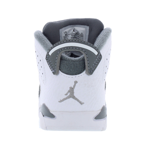 รองเท้าสำหรับทารก/เด็กวัยหัดเดิน Nike จอร์แดน6ย้อนยุครองเท้าเด็กวัยหัดเดินรองเท้าเด็กแรกเกิดขนาด10สีขาว/กลางสีเทา/เย็น
