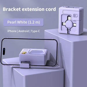 Cable DE DATOS retráctil 3 en 1, cargador de teléfono, carga rápida, portátil, con puertos de almacenamiento L Micro USB, cable de cobre - Product Image 3