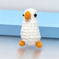 Pendentif en peluche grande oie blanche mignonne, style dessin animé, pour sac et porte-clés, inspiré des influenceurs en ligne