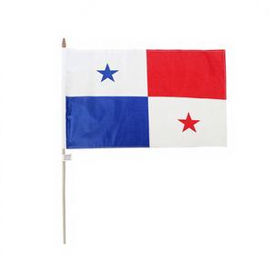 ธงปานามาขนาด 12x18 นิ้ว รุ่น 378034 พิมพ์โลโก้ตามสั่ง ด้วยระบบดิจิตอล ผ้าโพลีเอสเตอร์ ธงติดรถยนต์ ธงตั้งโชว์ - Product Image 1