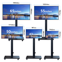 Señalización Digital Giratoria con Ruedas, Pantalla LCD Publicitaria de Pie, Reproductor Multimedia Móvil, Señales UHD 4K para Negocios