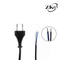 Kabel Daya EU 2Pin Kabel Daya Konektor Steker AC Kabel Listrik Tipe AC untuk Pemanas Kipas Penanak Nasi Printer PC Tower