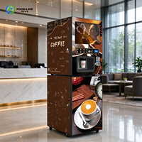 Distributeur automatique de café multi-langues pour les halls d'arrivée et de départ des aéroports