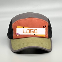 Gorra de Béisbol Deportiva con Logotipo Bordado Personalizado, 5 Paneles, para Hombre, Al Por Mayor, de Lona, Gorra Hip-Hop Original