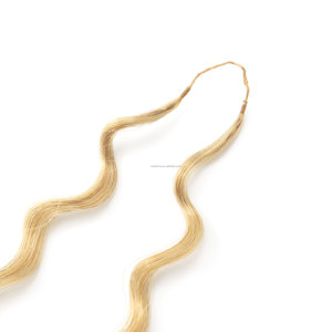 Nueva tendencia cabello ruso de onda profunda 12A doble cutícula dibujada plumas alineadas Extensiones de Cabello 100% extensión de cabello humano de ganchillo crudo - Product Image 3