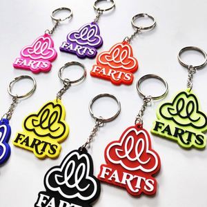 OEM Custom Logo Embossed 2D 3D UV Printed Rubber Soft PVC Keychain Personalized Promotional Keyring - Product Image 5