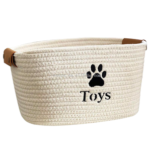 Modern Circle Cotton <b>Rope</b> Woven Eco-Friendly Foldable <b>Storage</b> <b>Basket</b> Size M Multi-Purpose Kitchen Living Room Snack Toy - Product Image 2