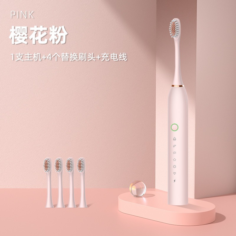 X2 rose avec 4 têtes de brosse - neuf