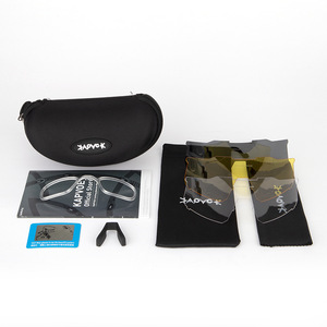 Kapvoe Cycling Glasses <b>Full</b> Rim Spherical Lens Polycarbonate UV Protection Anti <b>Slip</b> For Men Outdoor Riding - Product Image 3