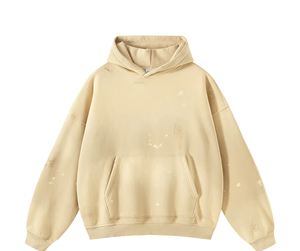 Sweat-shirt à capuche pour homme FLOWORA, coupe classique, couleur unie, coton French Terry avec impression DTF - Product Image 2