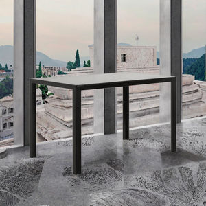 โต๊ะอาหารกระจกนิรภัยสำเร็จรูปทันสมัยสำหรับ 4/6 ที่นั่ง รูปทรงสี่เหลี่ยมผืนผ้า สีดำ สำหรับเฟอร์นิเจอร์บ้าน โรงแรม โรงเรียน และสวนสาธารณะ ขายส่ง - Product Image 2